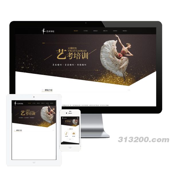 艺考培训学校类网站 html5艺术培训机构网站